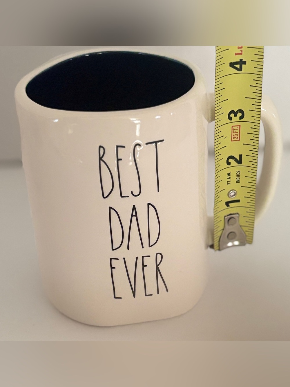 Rae Dunn “BEST DAD EVER” "SIMPLY THE BEST" creamy white ceramic 2 Piece mug Set - Picture 10 of 10